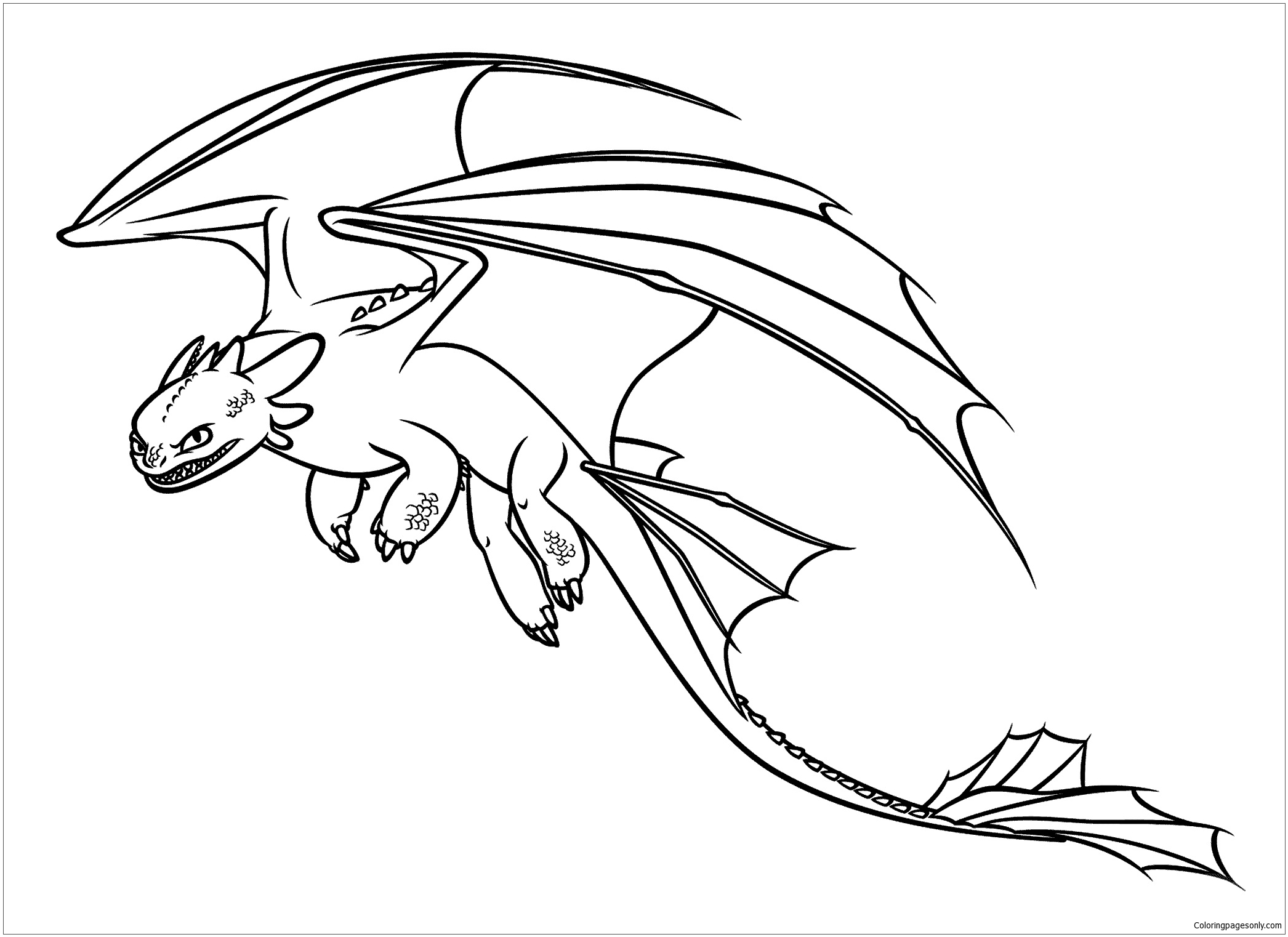 how to train your dragon coloring page online