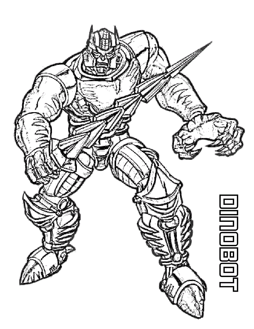 Transformers Dinobot Coloring Page