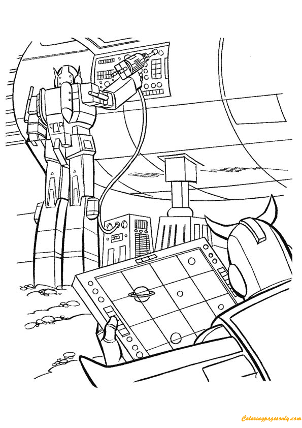 Transformers In Hi Tech Operations Coloring Pages