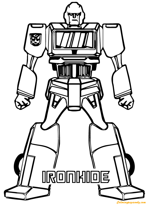 transformers coloring pages ironhide bull