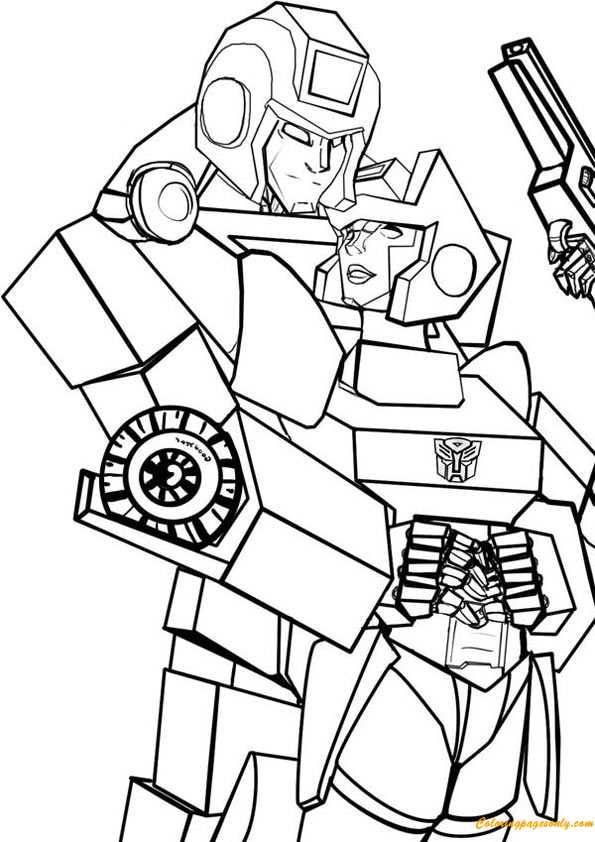 Awesome Ironhide Of Transformers Coloring Pages