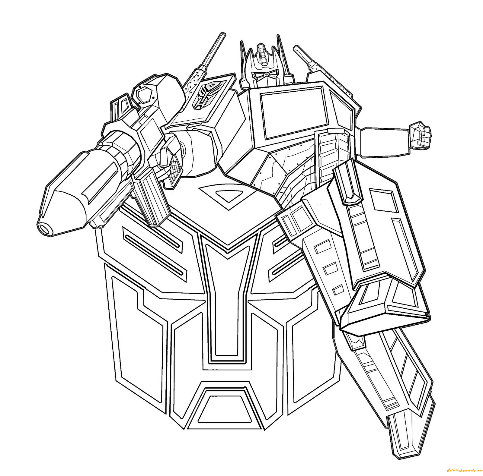 Download Transformers Optimus Prime Coloring Pages Transformers Coloring Pages Coloring Pages For Kids And Adults