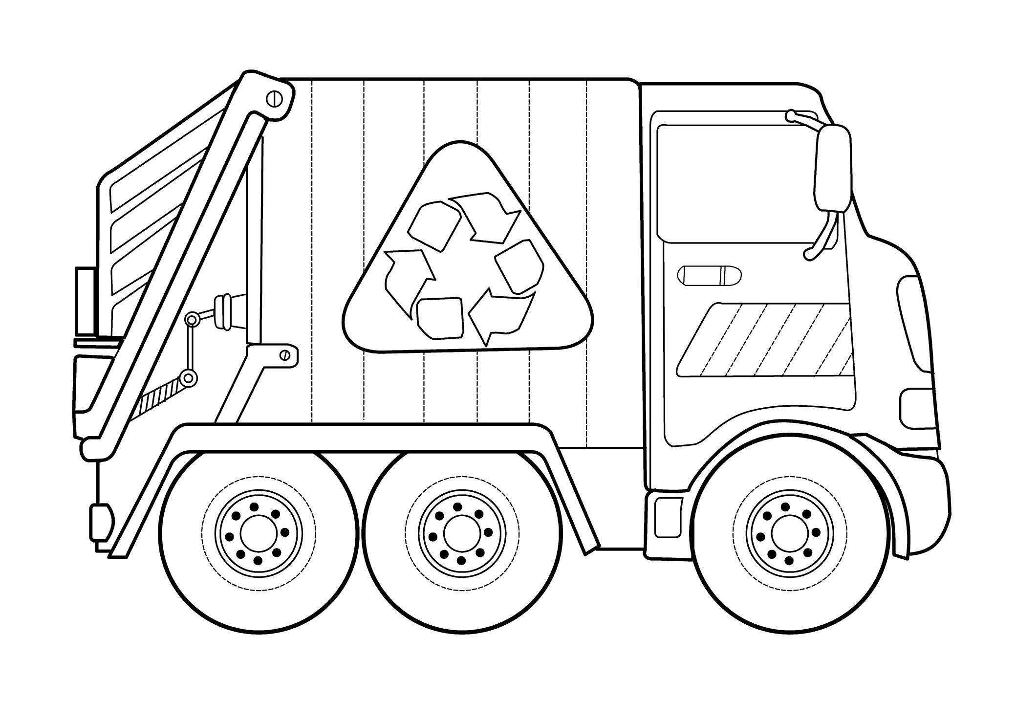 Müllauto von Recycling