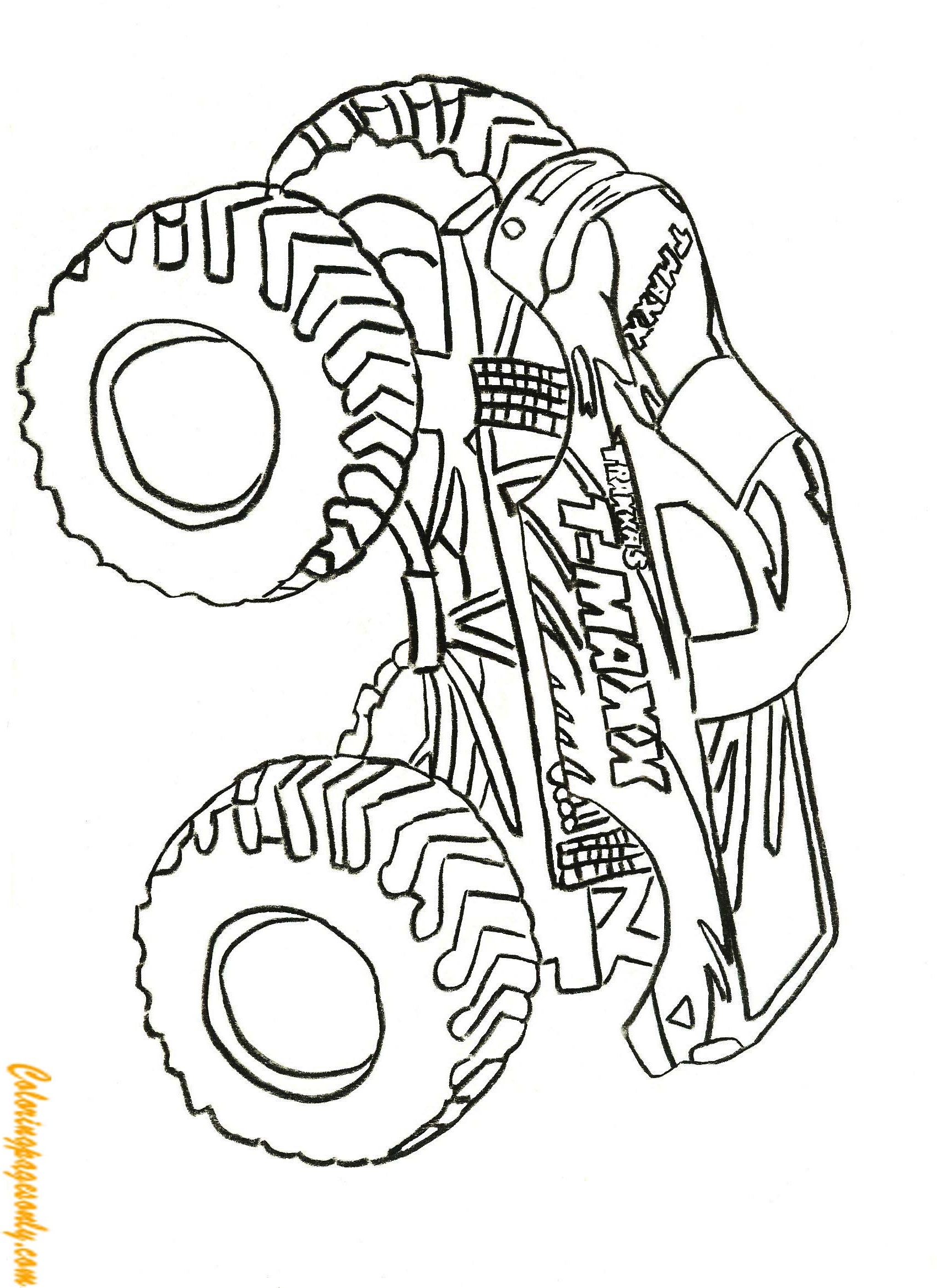 Traxxas T-Maxx 怪物卡车 Coloring Page