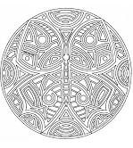 Tribal Butterfly Mandala Coloring Page