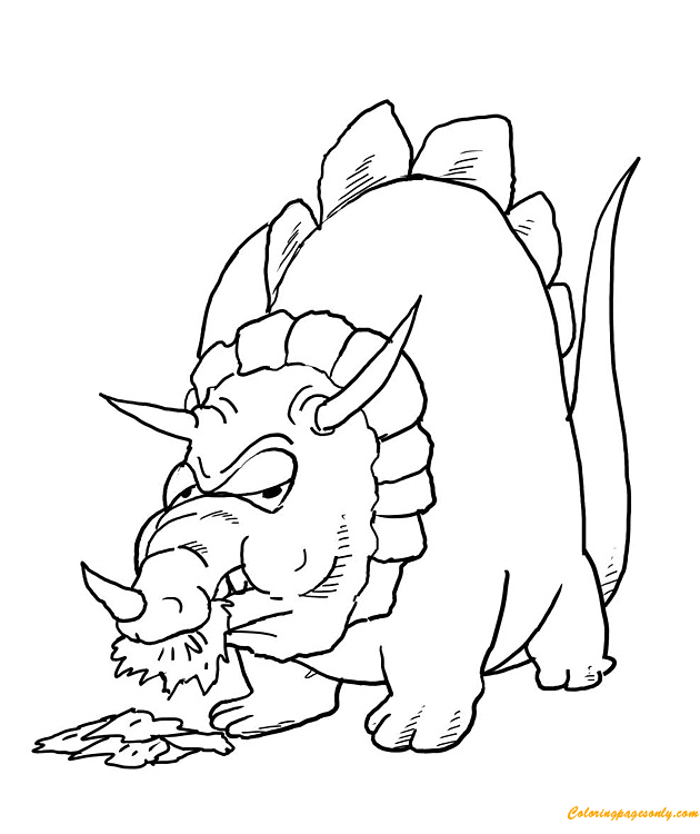Triceratops Dinosaur Coloring Pages - Dinosaurs Coloring Pages - Free