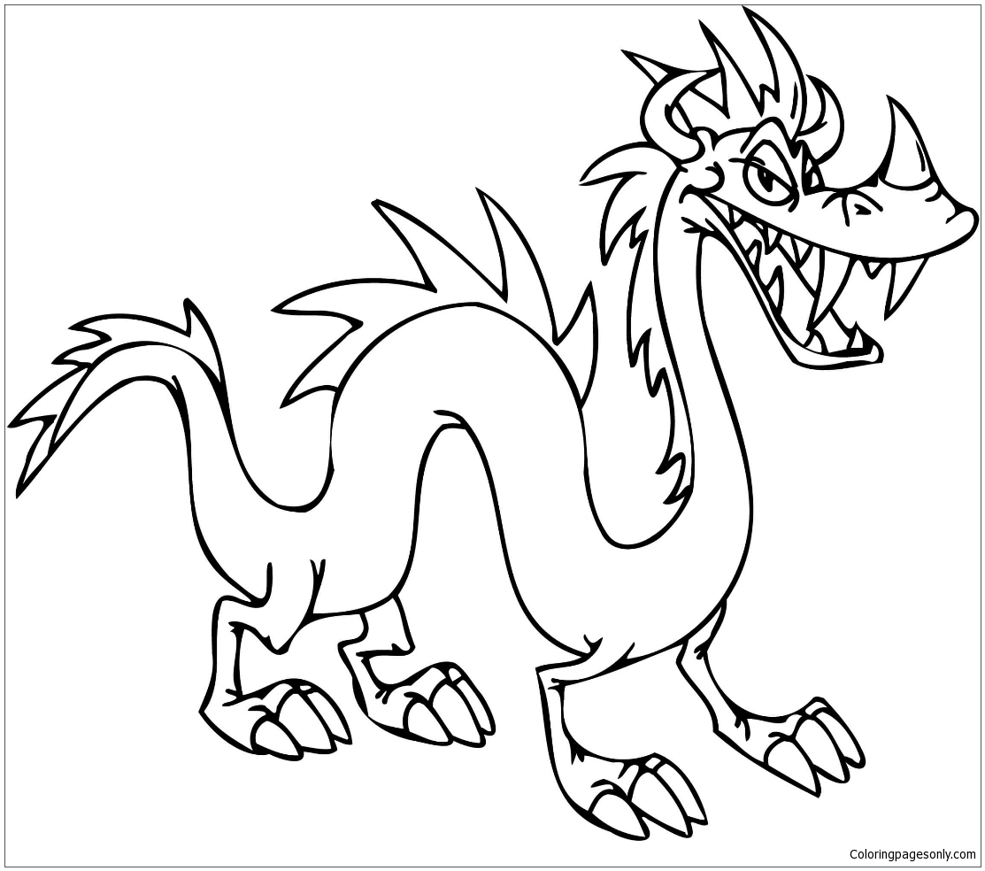 Tricky Dragon Coloring Pages