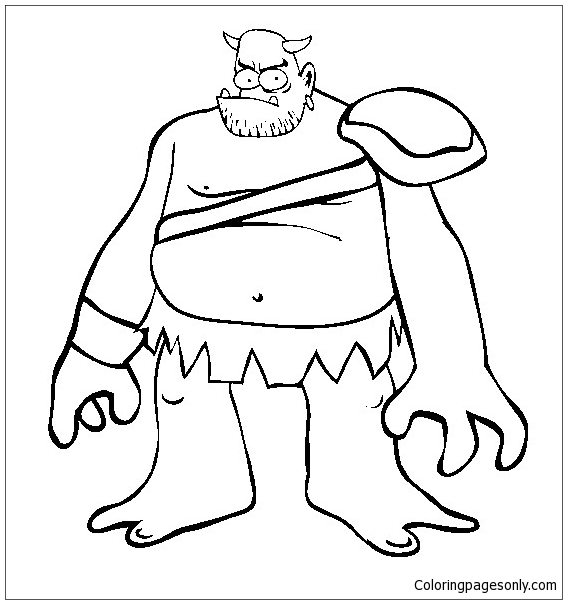 Troll Costume Coloring Pages