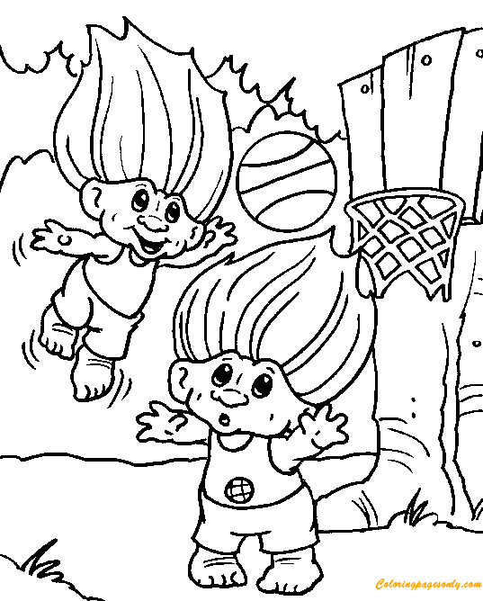 Troll Giant Playing Basketball from Trolls