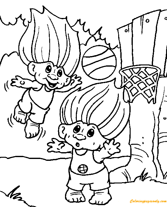 Troll Giant Playing Basketball from Trolls