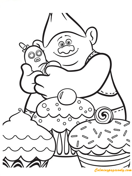 Trolls Biggie And Mr Dinkles Coloring Pages