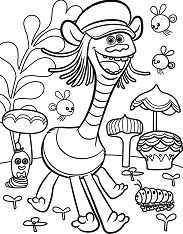 Trolls Movie 1 Coloring Pages