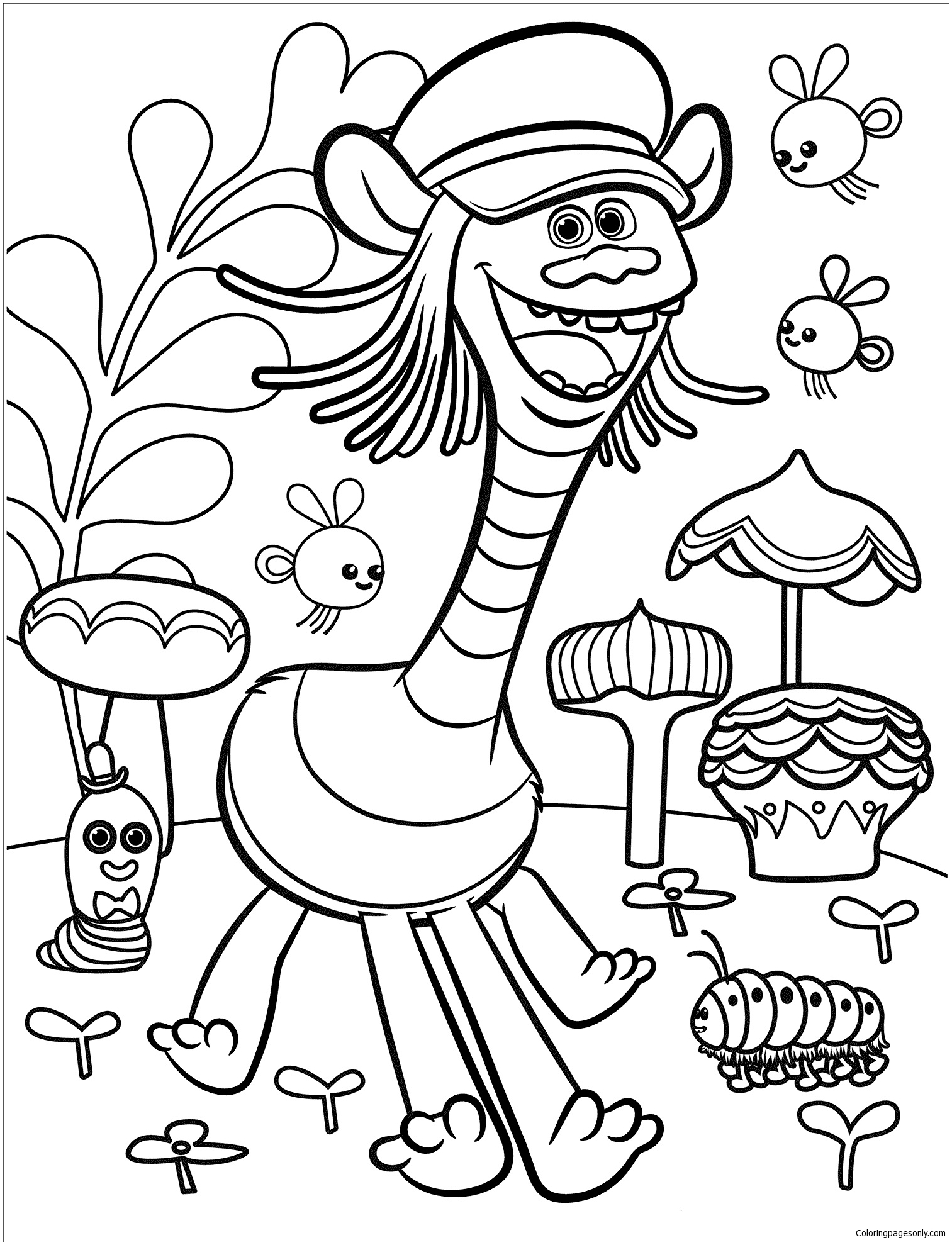 Trolls Movie 1 Coloring Pages