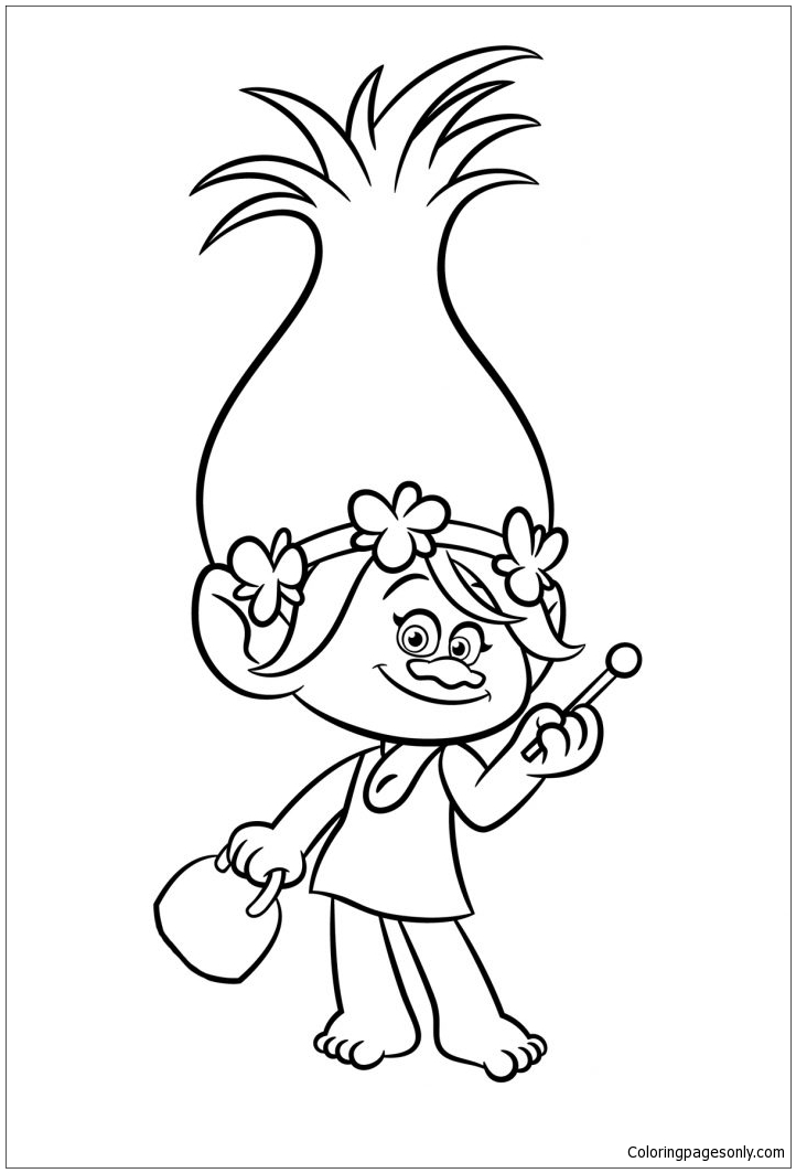 Poppy Trolls Coloring Pages