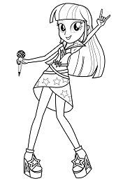 Twilight Sparkle Sings Coloring Page
