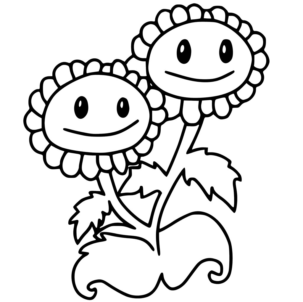 Twins Sunflowers from Plants vs Zombies