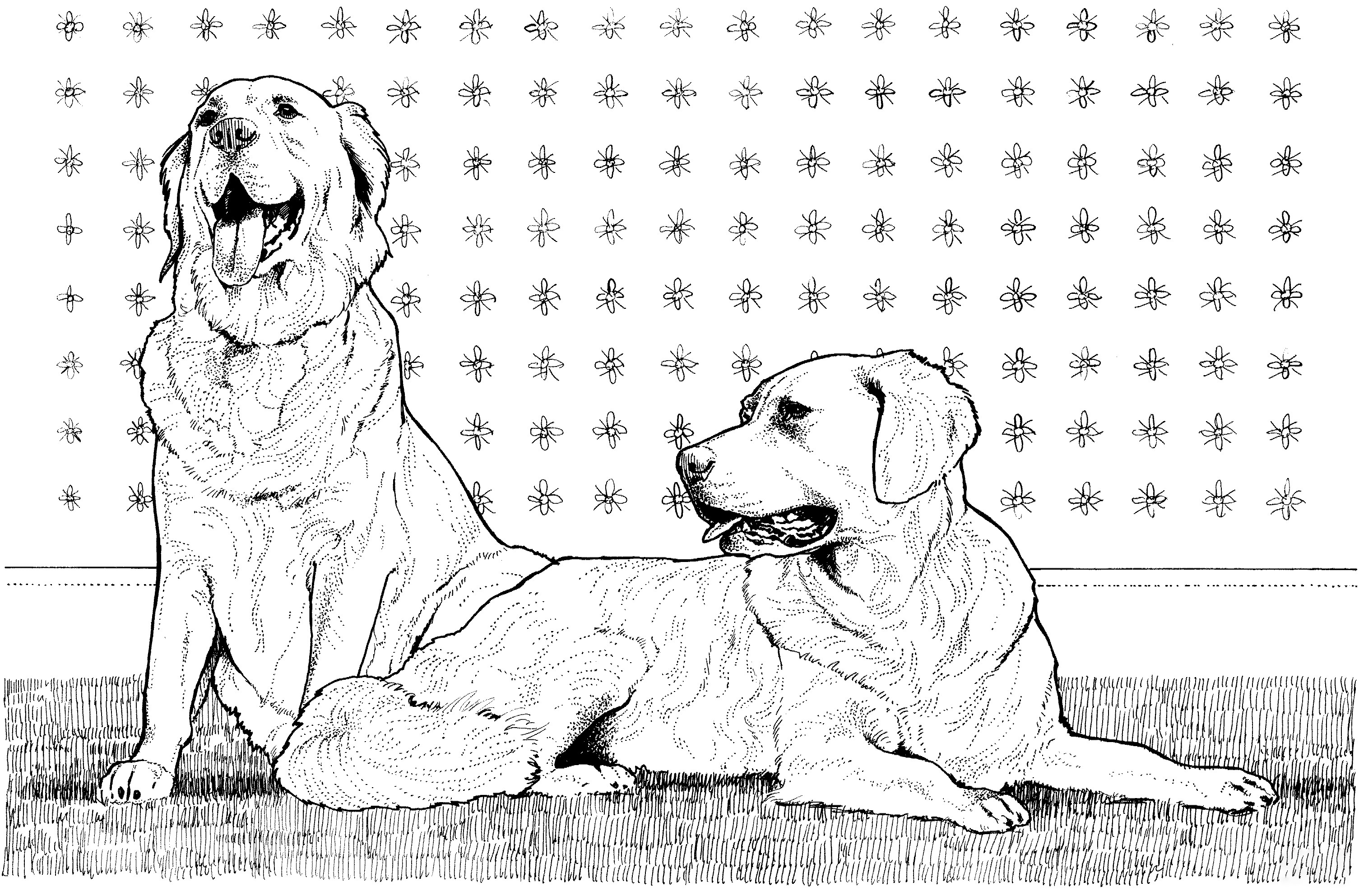 Golden Retriever Puppy Coloring Pages Printable Maria To Supeingo