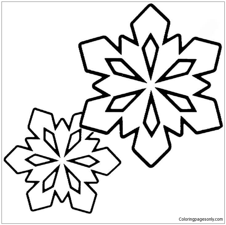 Two Little Snowflakes Coloring Pages