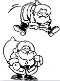 Two Santa Claus Prepare For Christmas Celebration Coloring Pages