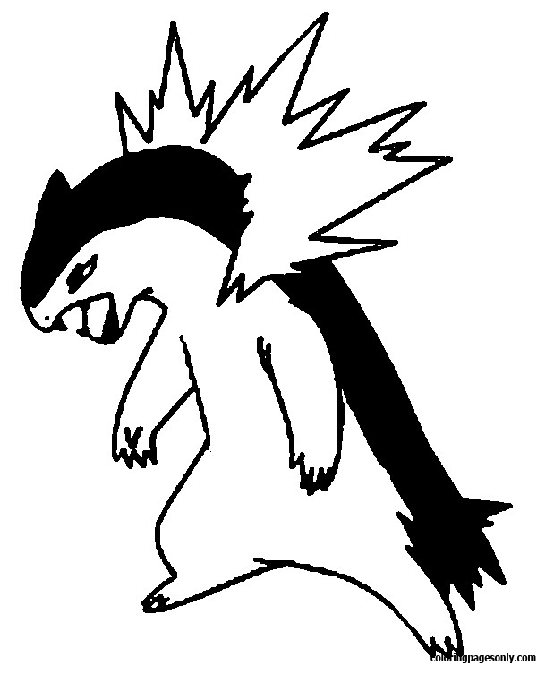 口袋妖怪角色中的 Typhlosion 口袋妖怪