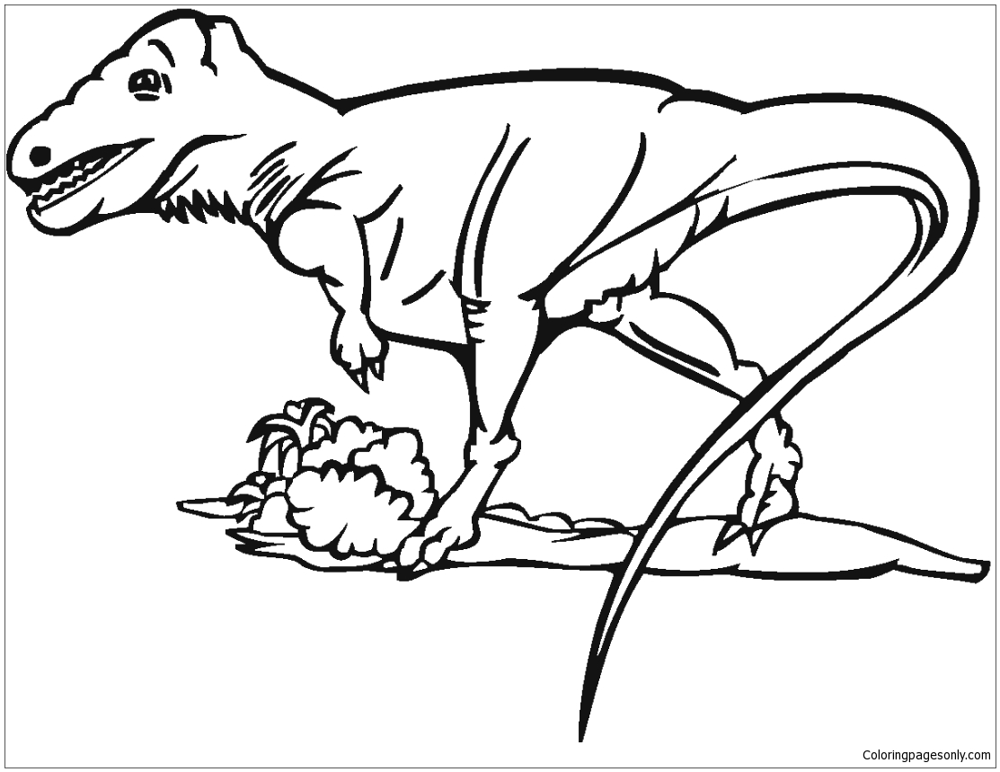 Tyrannosaurus 4 Coloring Page