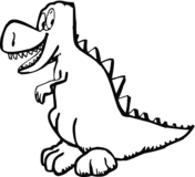 Tyrannosaurus Illustration From Dinosaur Coloring Page