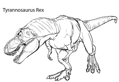 Tyrannosaurus Rex Coloring Page