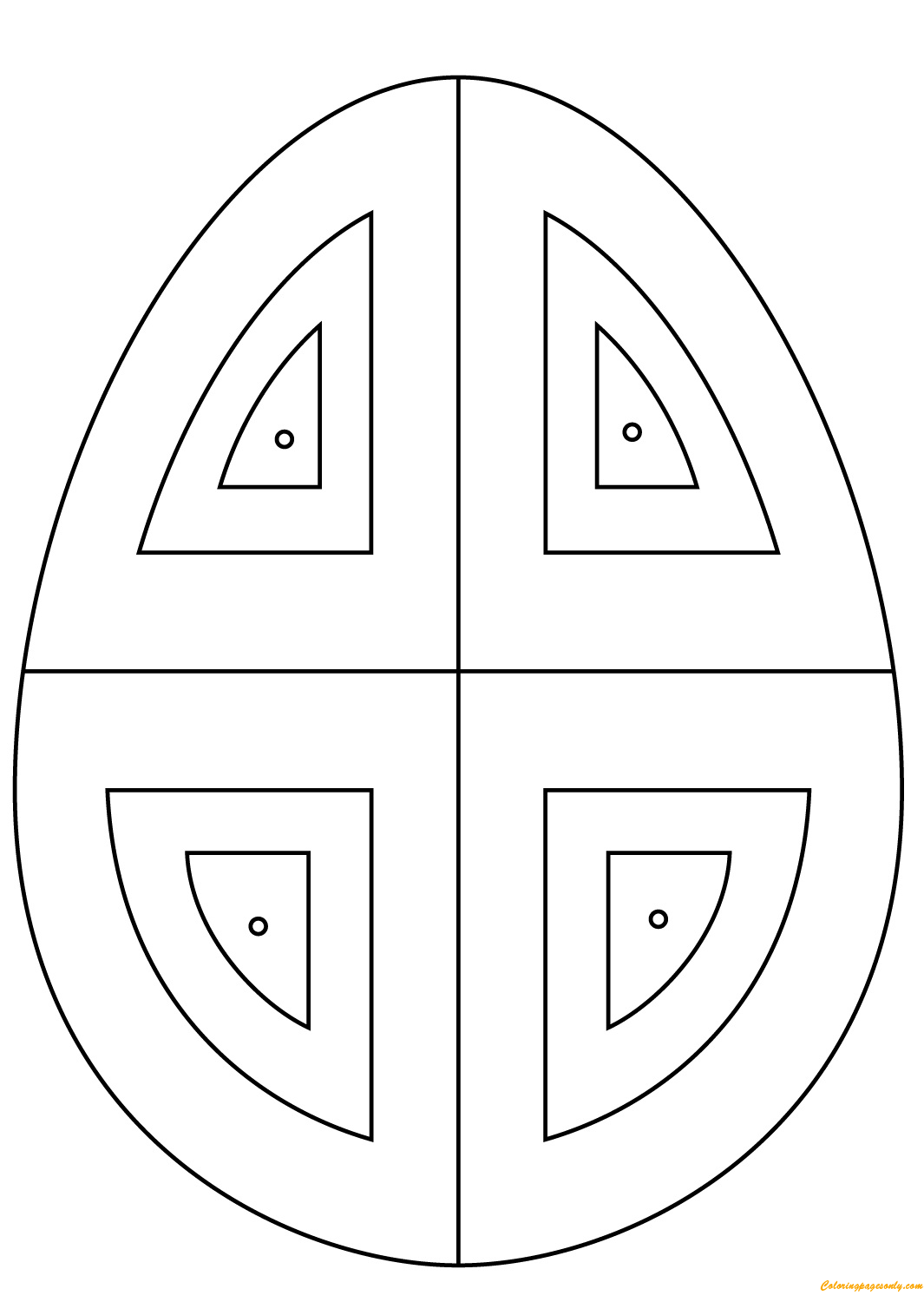 Ukrainian Easter Eggs Abstract Pattern Coloring Page