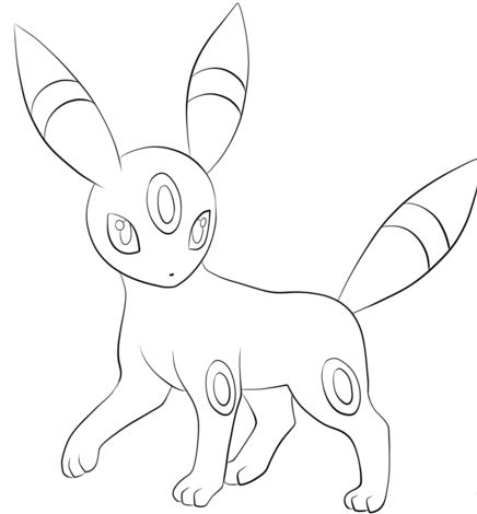 Umbreon Coloring Page