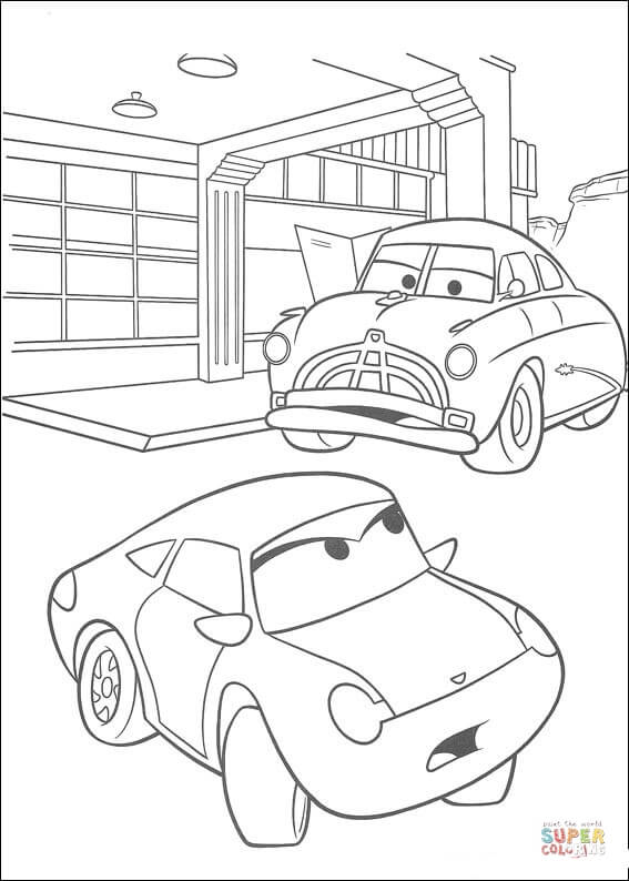 Sally  from Disney Cars Coloring Pages