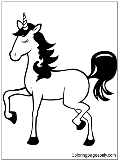 Unicorn 2 Coloring Page