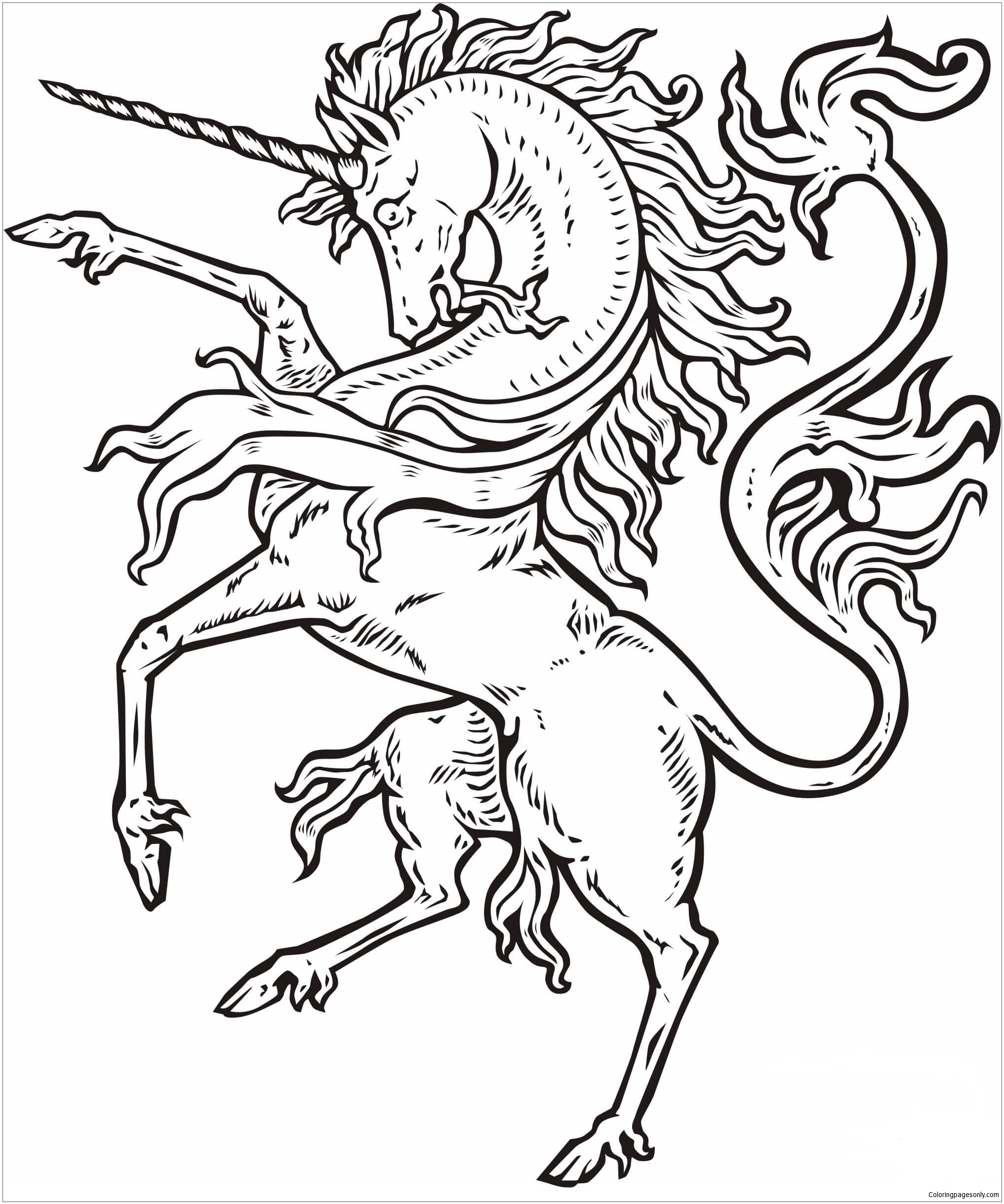 Imagen de unicornio para colorear de Unicornio