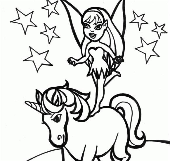 Unicorn Anime Girl Coloring Coloring Pages