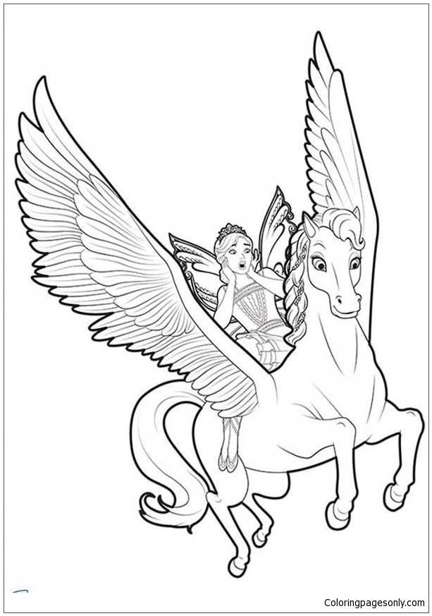 princess and unicorn coloring pages
