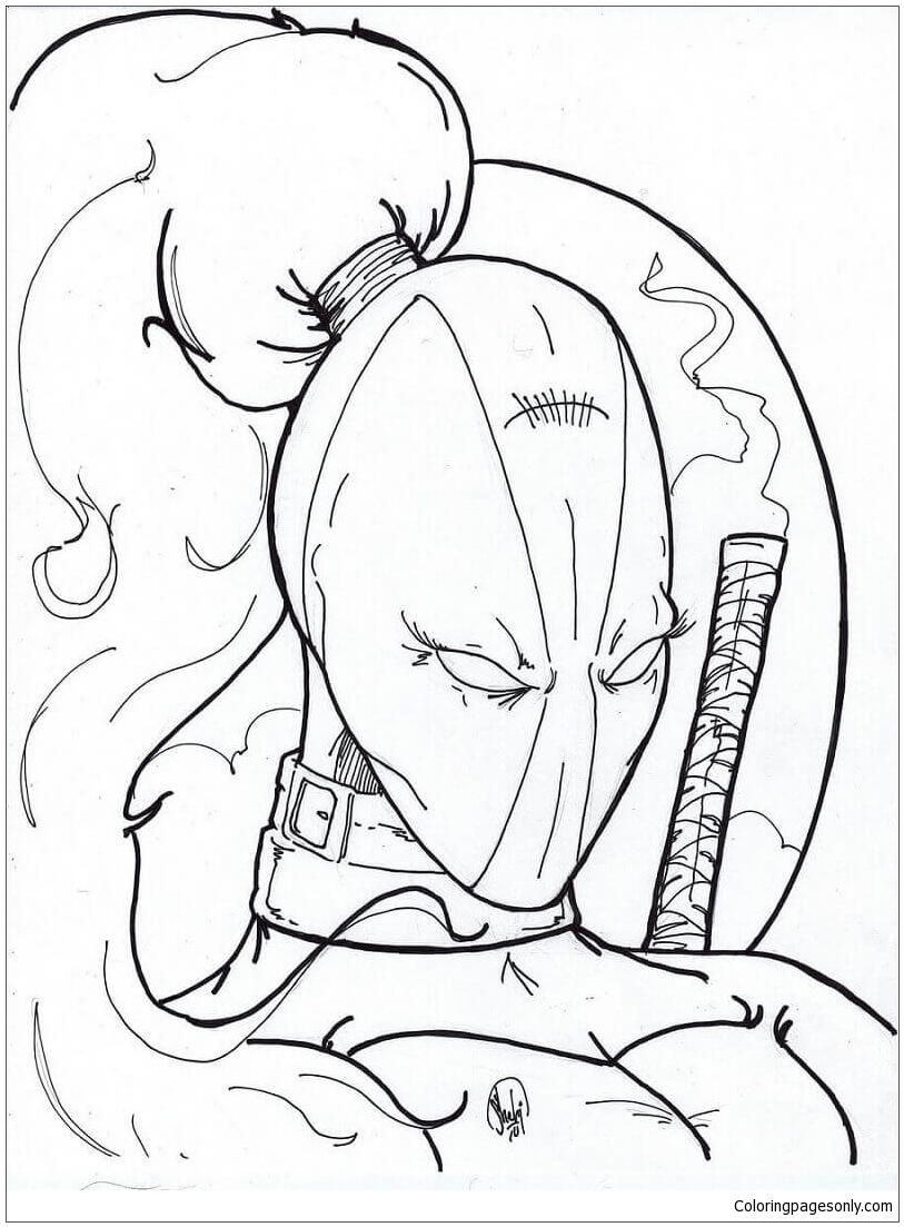 detailed deadpool coloring pages