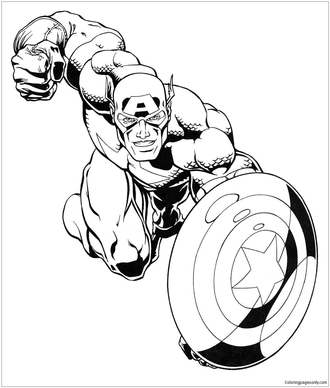 Unique Marvel Coloring Pages - Captain America Coloring Pages