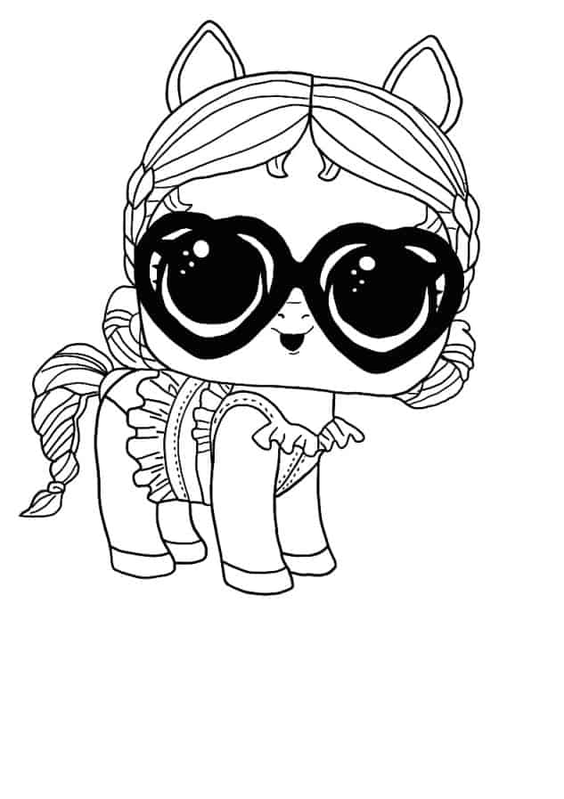 Lol Suprise Doll Vacay Neigh Neigh Coloring Pages