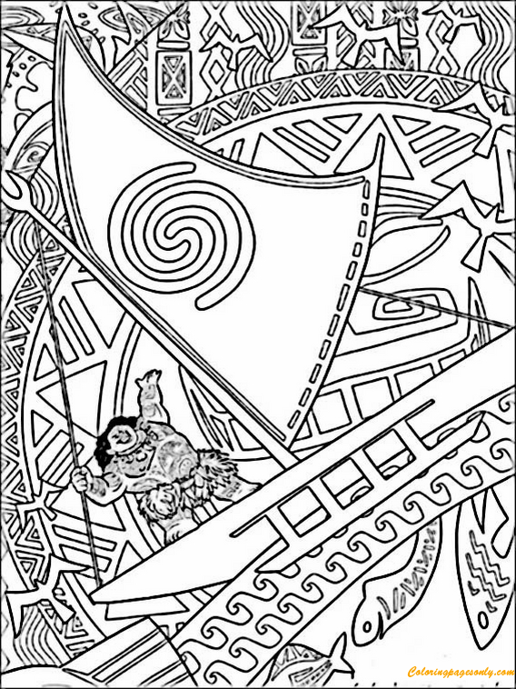 Vaiana From Moana Coloring Page Free Coloring Pages Online