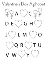 Valentine Day Alphabet Coloring Pages
