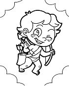 Valentines Angel Coloring Pages