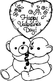 Valentines Day For Pandas Coloring Pages