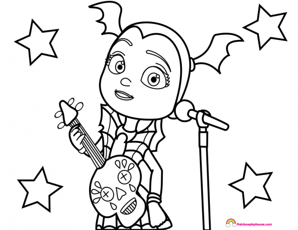 Vampirina And Some Stars Coloring Pages