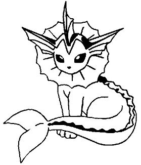 Vaporeon Pokemon Coloring Pages