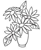 Vase Flower Coloring Page