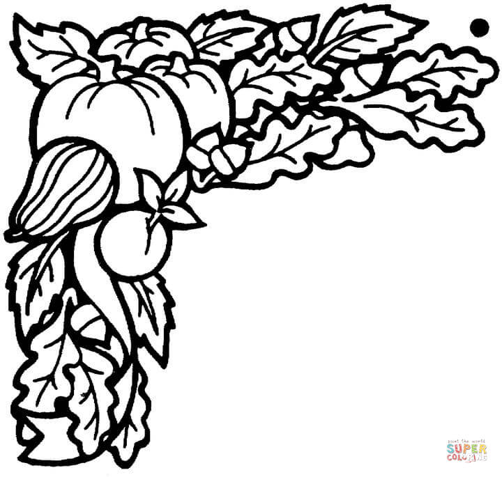 Vegetables Harvested In September Coloring Pages