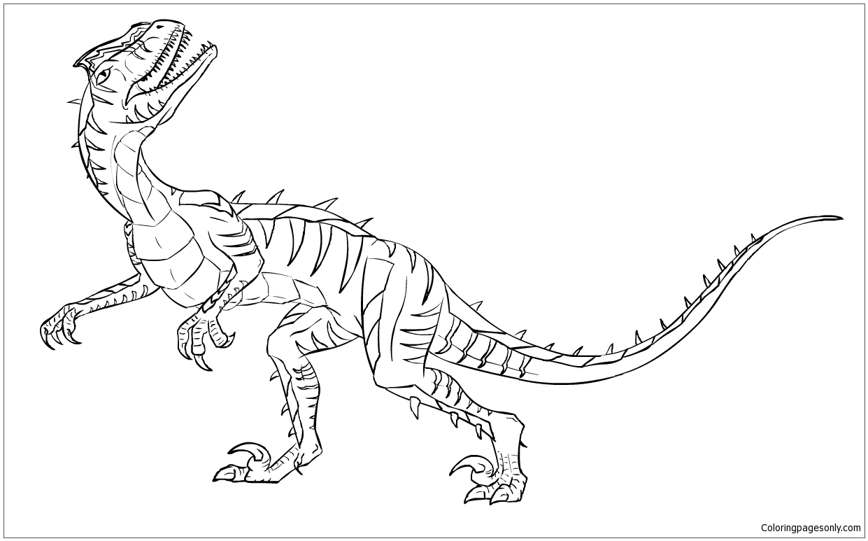 Velociraptor Coloring Page Dinosaur Coloring Pages Motherhood