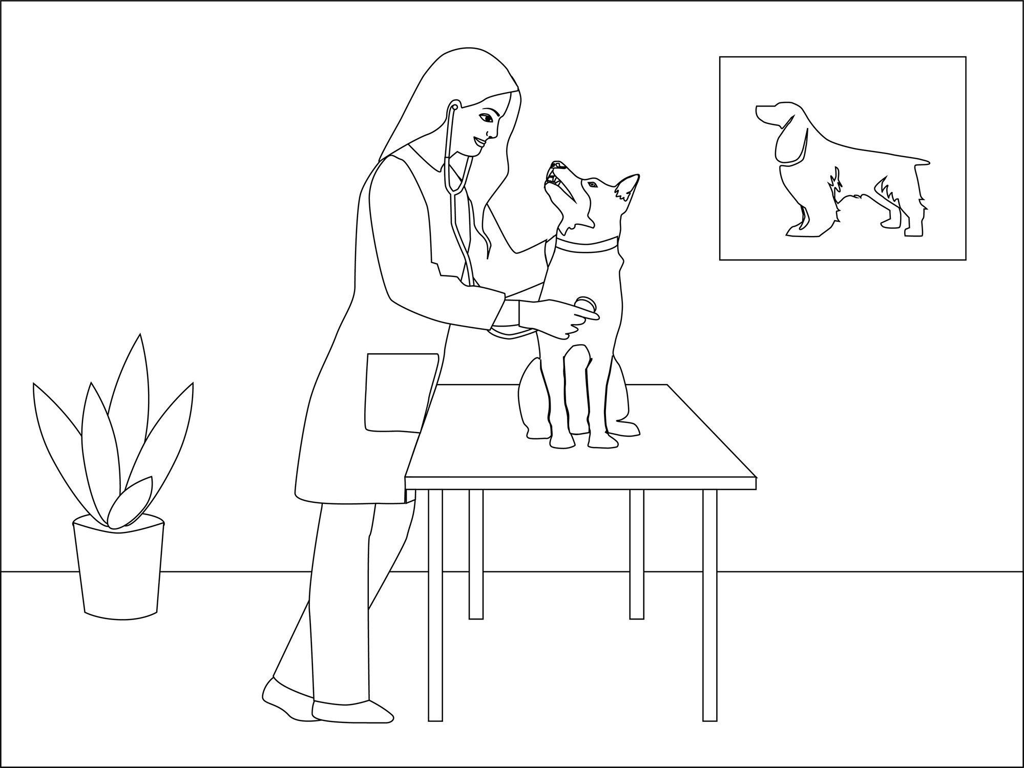Veterinary Coloring Pages