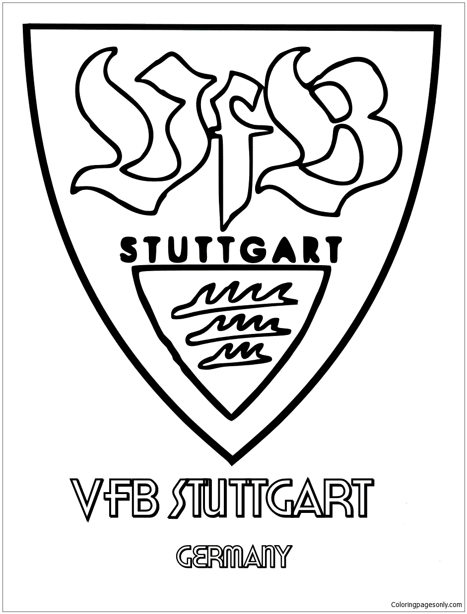 vfb stuttgart coloring pages  german bundesliga team
