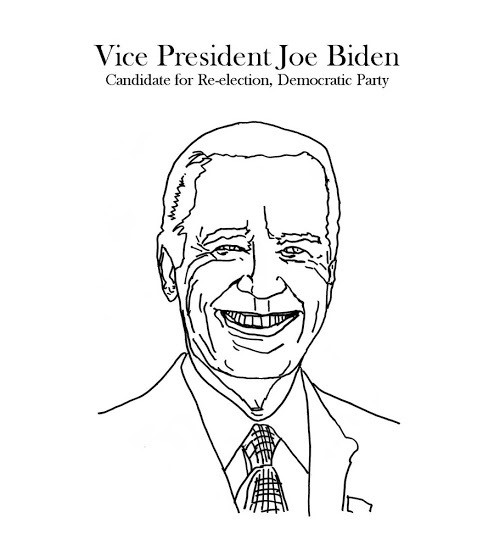 Desenho para colorir do vice-presidente Joe Biden