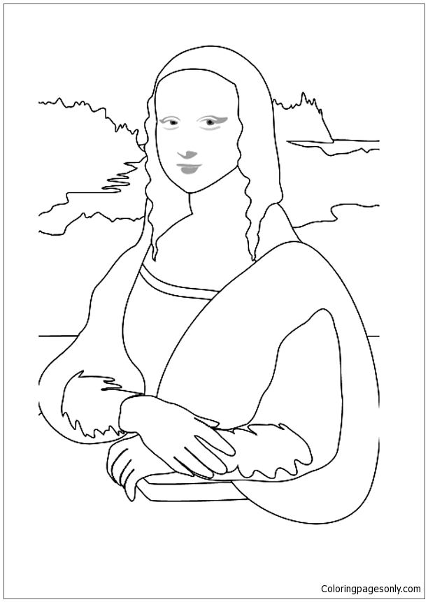 Download Vinci from Famous paintings Coloring Pages - Arts & Culture Coloring Pages - Free Printable ...